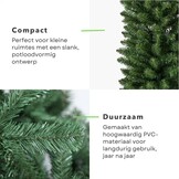 Smalle Kunstkerstboom - Smalle Kerstboom - Smal Model - 180 cm - PVC Potloodmodel - Metalen Standaard