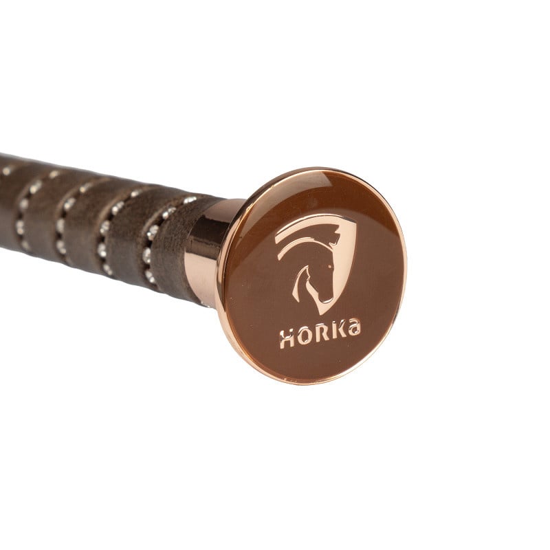 Horka Dresuurzweep Diamant - Bruin Rose