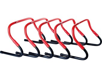 Pure2Improve Sprint Hurdles – Set van 5 – Verstelbaar 20-30 cm – Agility & Speed Training – Inclusief Draagtas – Lichtgewicht Horden