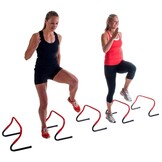 Pure2Improve Sprint Hurdles – Set van 5 – Verstelbaar 20-30 cm – Agility & Speed Training – Inclusief Draagtas – Lichtgewicht Horden