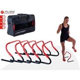 Pure2Improve Sprint Hurdles – Set van 5 – Verstelbaar 20-30 cm – Agility & Speed Training – Inclusief Draagtas – Lichtgewicht Horden