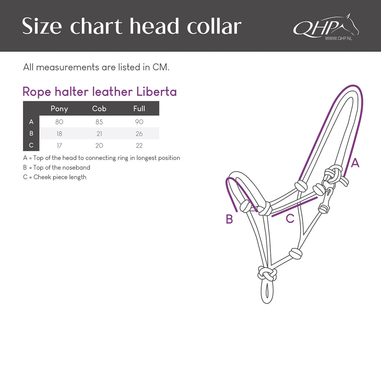 QHP Touwhalster Liberta Leer - Zwart