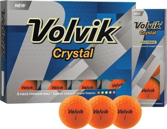 Volvik Crystal Golfballen 12 pack - Oranje