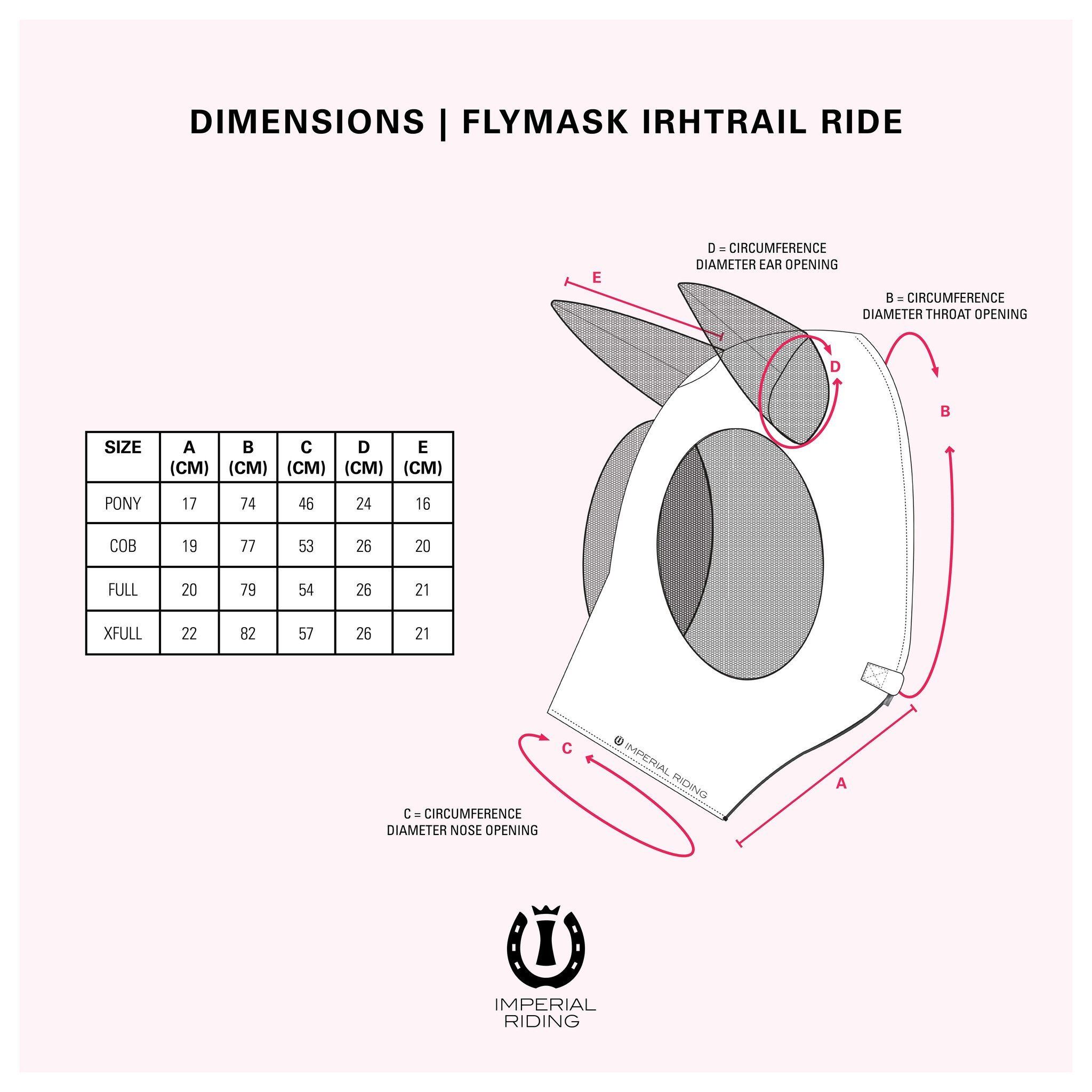 Imperial Riding Vliegenmasker met Neus IRHTrail ride - Unicorn