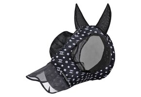 Imperial Riding Vliegenmasker met Neus IRHTrail ride - Black AOP
