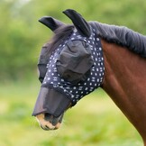 Imperial Riding Vliegenmasker met Neus IRHTrail ride - Black AOP