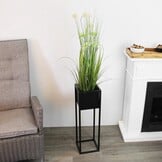 BLOEMPOT METAAL ZWART 50CM