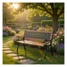 TUINBANK HOUT EN METAAL