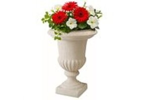 BLOEMPOT OP VOET ROND ZAND