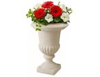 BLOEMPOT OP VOET ROND ZAND