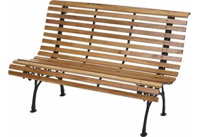 TUINBANK HOUT ZWART FRAME