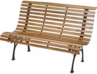 TUINBANK HOUT ZWART FRAME