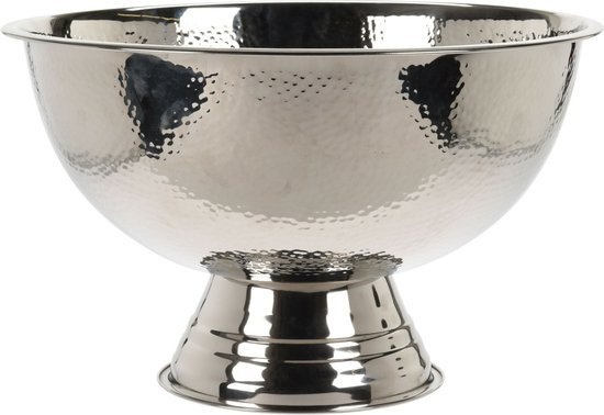 Champagne/ wijnkoeler RVS zilver