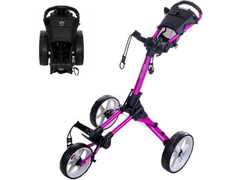 FastFold Square Golftrolley - Fuchsia Wit