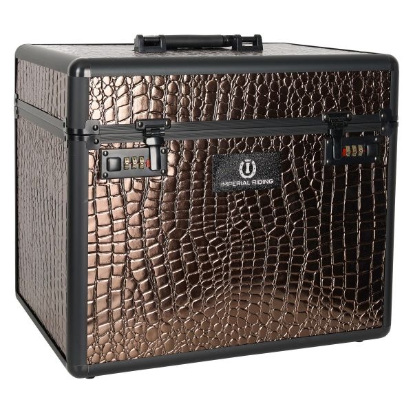 Imperial Riding Grooming Box IRHShiny - Brown Croco