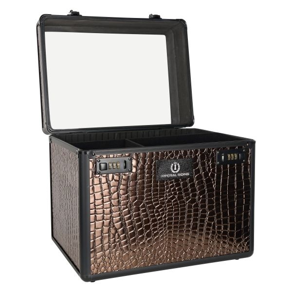 Imperial Riding Grooming Box IRHShiny - Brown Croco