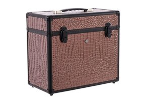 Imperial Riding Grooming Box Slim Line - Brown Croco