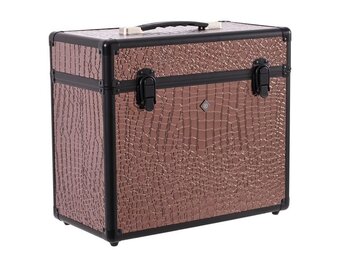 Imperial Riding Grooming Box Slim Line - Brown Croco