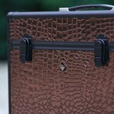 Imperial Riding Grooming Box Slim Line - Brown Croco