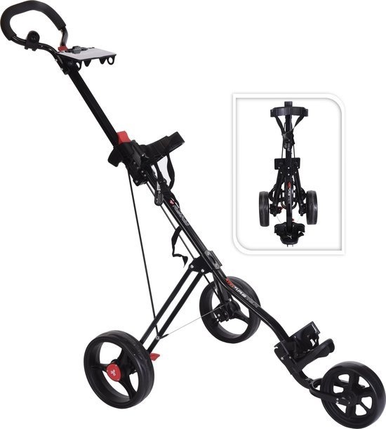 FastFold TriMaster Golftrolley - Zwart