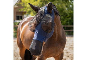 QHP Vliegenmasker Super Bug met Neusbescherming - Navy