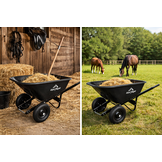 Equiroyal - Kruiwagen - Dubbele wielen - 220L inhoud - Met kiepfunctie - Extra stevig