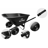Equiroyal - Kruiwagen - Dubbele wielen - 220L inhoud - Met kiepfunctie - Extra stevig