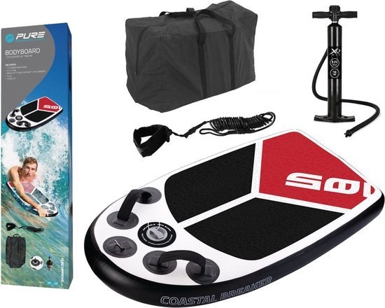 Pure4fun Bodyboard opblaasbaar 105X60X10CM incl. accessoires