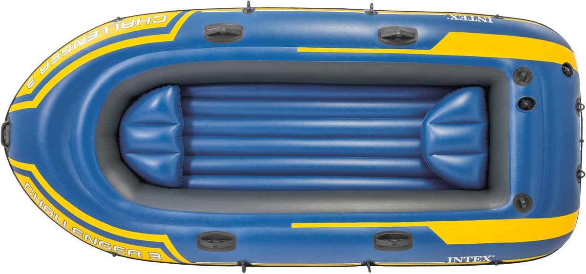 Intex Challenger 3 Boot Set - 295 x 137 x 43 cm - Inclusief peddels en pomp