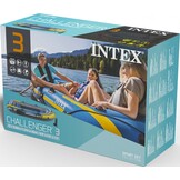 Intex Challenger 3 Boot Set - 295 x 137 x 43 cm - Inclusief peddels en pomp