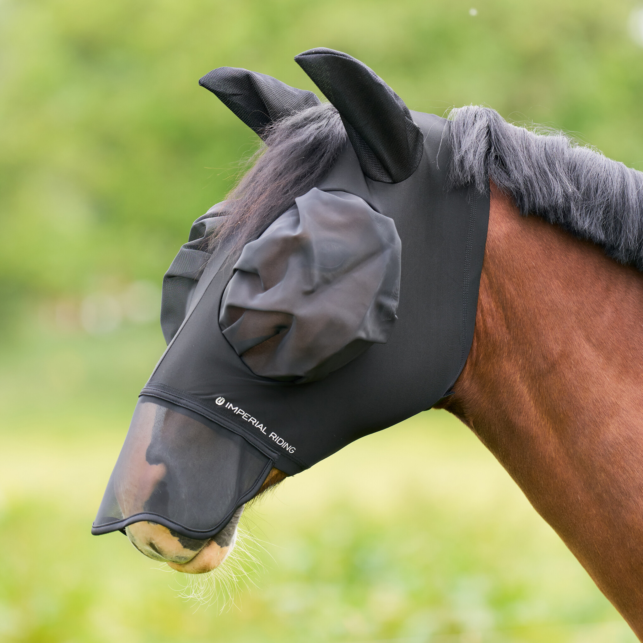 Imperial Riding Vliegenmasker met Neus IRHTrail ride - Light Olive