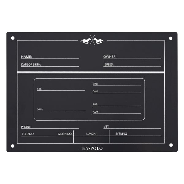 HV Polo Stalbord Engels - Zwart