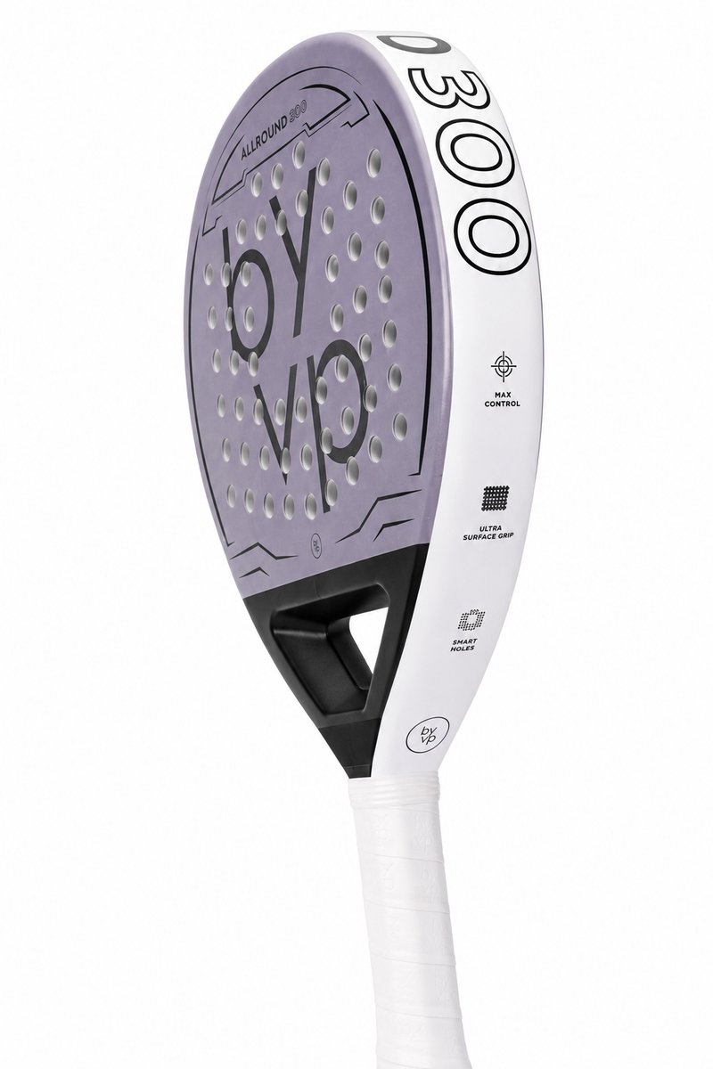 By VP Padel Racket Model 300 - Wit - Lichtgewicht Padelracket - Geschikt voor Beginners en Gevorderden