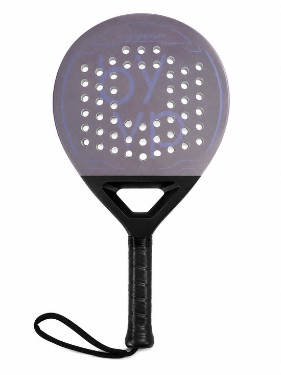 By VP padelracket Model 300 blauw met ronde bladvorm en zwarte grip