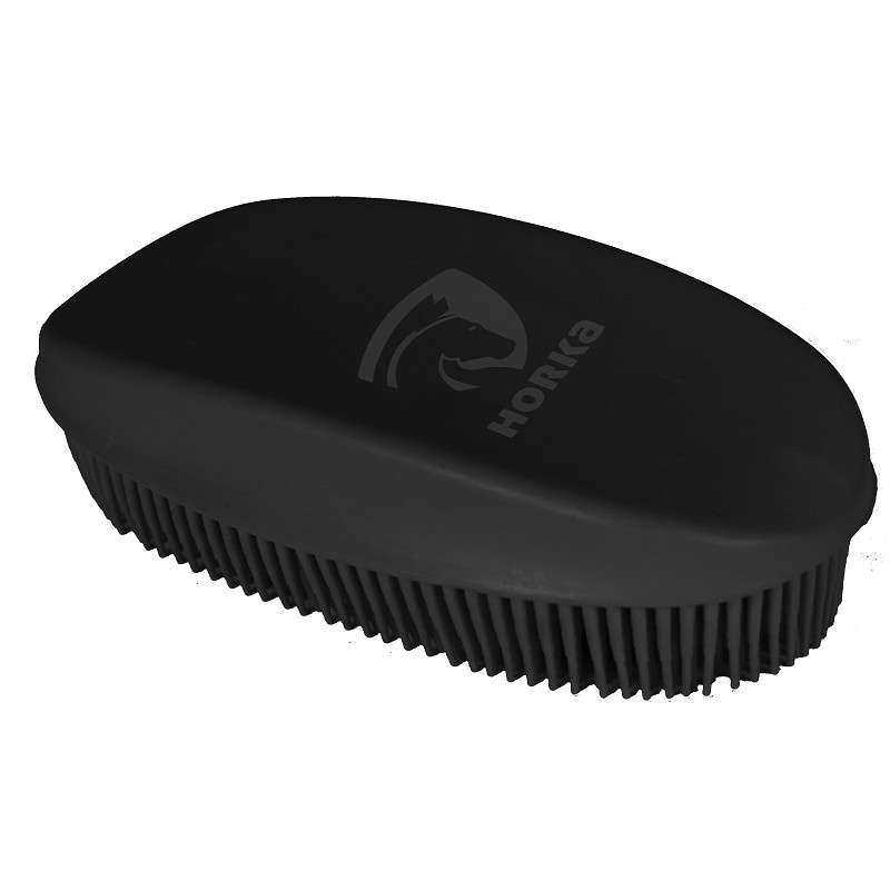 Horka Soft Touch Rubber Brush - Zwart