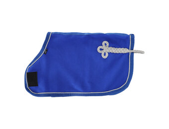 QHP Fleecedeken Hobby Horse - Kobalt Blauw