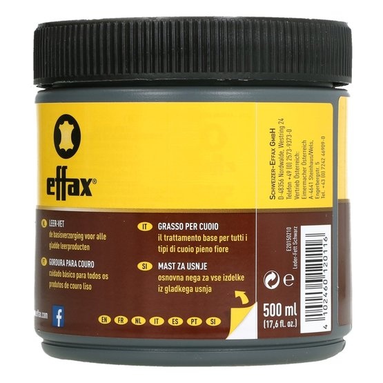 Effax Ledervet Zwart - 500 ml