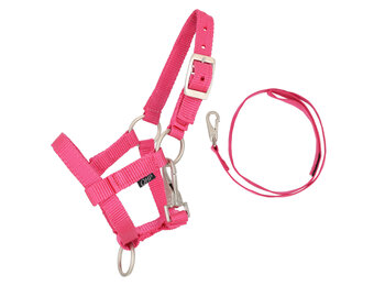 QHP Halsterset Hobby Horse - Fuchsia