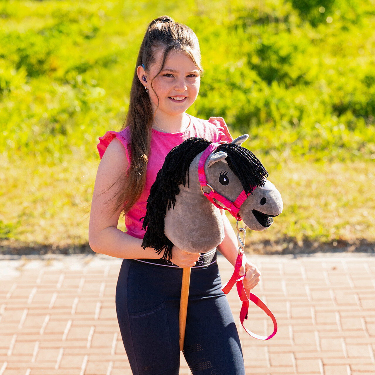 QHP Halsterset Hobby Horse - Fuchsia