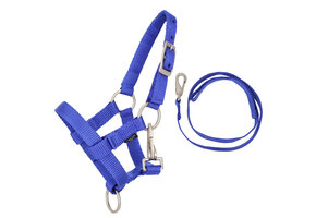 QHP Halsterset Hobby Horse - Kobalt Blauw