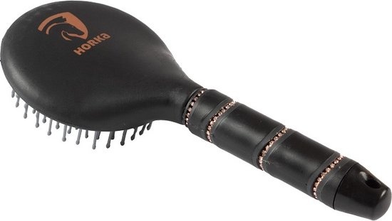 Horka Staart en Manen Borstel Diamant - Zwart Rosegold