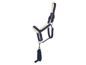 QHP Halsterset Sension Soft - Navy