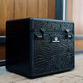 Imperial Riding Grooming Box IRHShiny - Black Black Croco