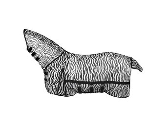 Horka Anti Vliegendeken Met Hals - Zebra