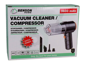 Benson 2-in-1 Stofzuiger en Compressor Mini