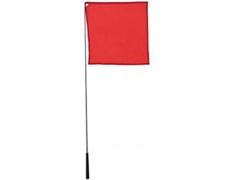 Hippo-Tonic Ethologisch Trainingsstok met Vlag - Rood