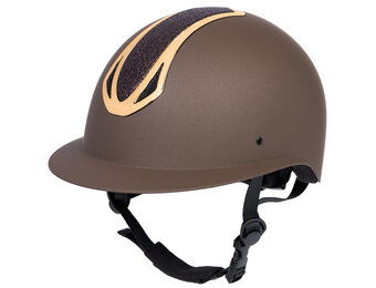 Harry's Horse Veiligheidscap Pro F1 Mat Sparkle - Bruin