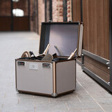 Imperial Riding Grooming Box IRHShiny - Taupe Herringbone