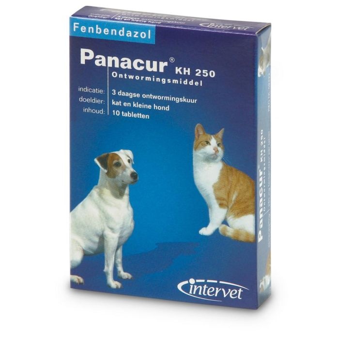 Panacur Ontwormingsmiddel K/H 500 mg - 10 Tabletten