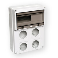 Wandverdeler ledig 360x260mm 12 modules / 4x uitsparing